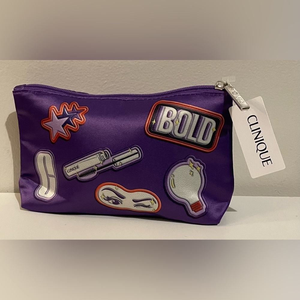 Clinique Ulta Makeup Skincare Purple Bag NEW With Tags 2024 BAG Accessories